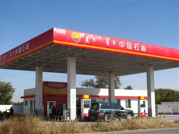 武穴加油站钢结构网架案例1